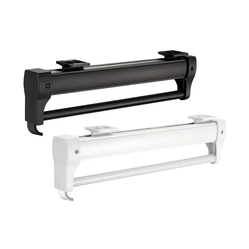 Hemasa Adjustable Wardrobe Clothing Rail Heavy Duty Pull-Out Closet Valet Rod 25CM Top Mount Wardrobe Hanger Rack Bar Ball Slide