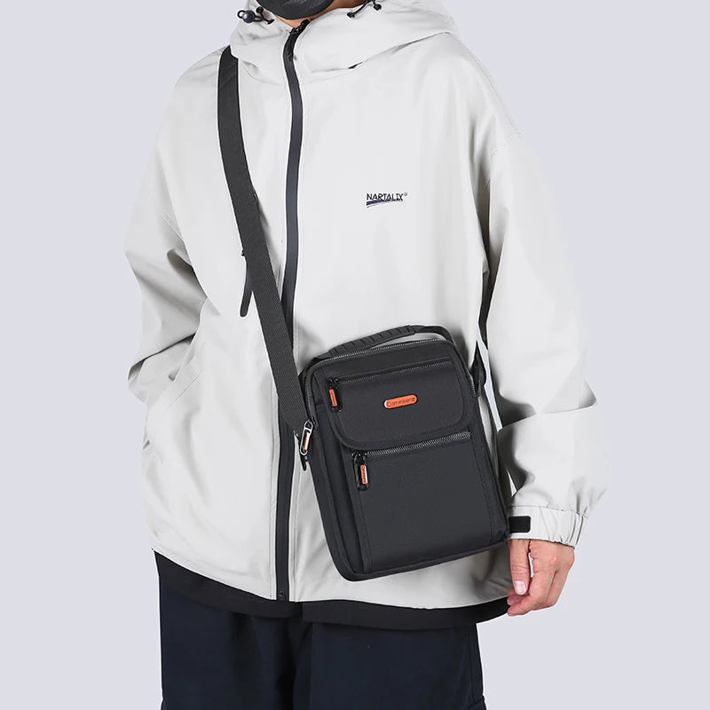 Tejesa Men’s Small Shoulder Bag High Quality Soft PU Leather Men's Mini Handbag / Casual Male Messenger Phone Bag