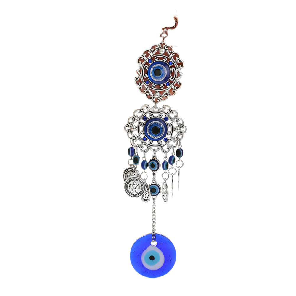 Hemasa Turkish Blue Evil Eye Home Decor Hamsa Hand Moon Elephant Amulet Wall Hanging Ornament Evil Eye Protection Room Decoration Gift