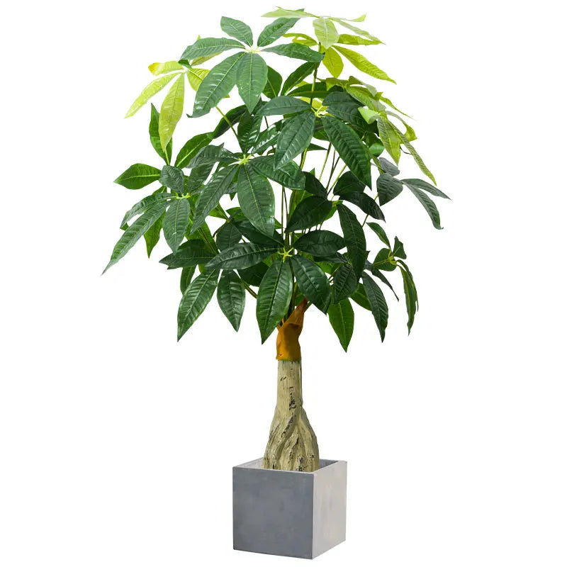 Tejesa 95cm Large Artificial Plants Fake Monstera Tree Plastic Palm Leaves Tropical Green Lucky Tree For Home Garden Outdoor DIY Decor
