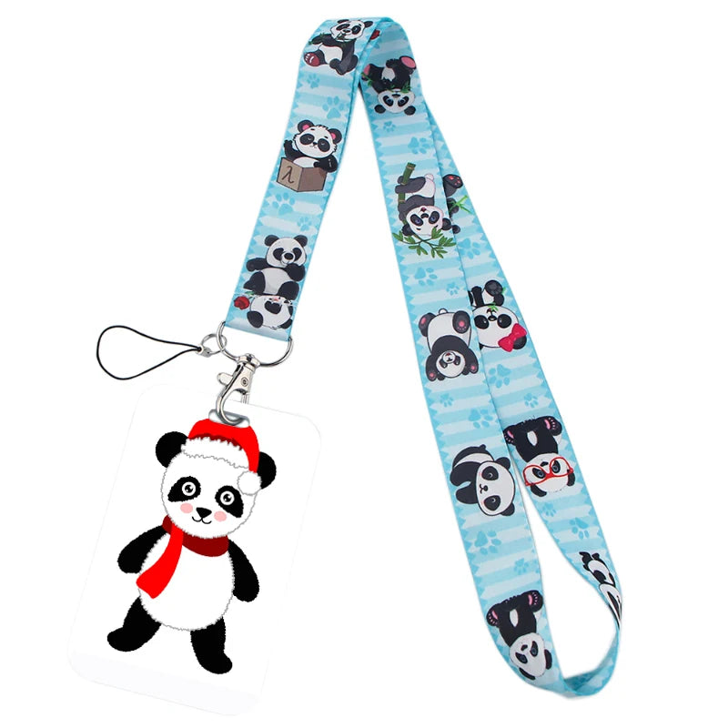 Tejesa  panda Lanyard Badge Holder ID Card /Lanyards Cell Phone Rope Key Lanyard Neck Straps Keychain