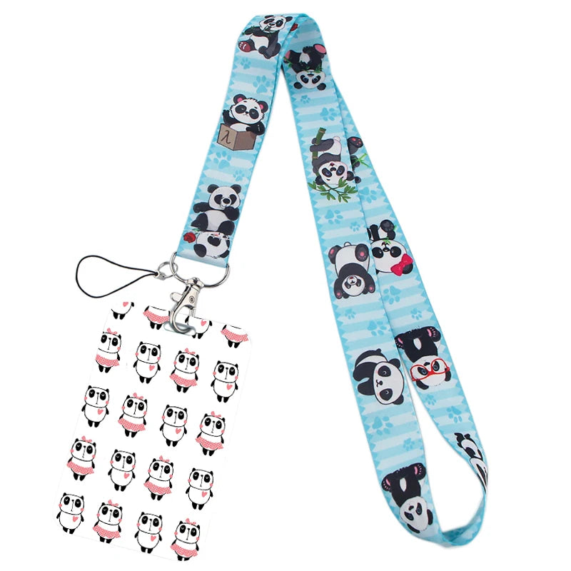 Tejesa  panda Lanyard Badge Holder ID Card /Lanyards Cell Phone Rope Key Lanyard Neck Straps Keychain