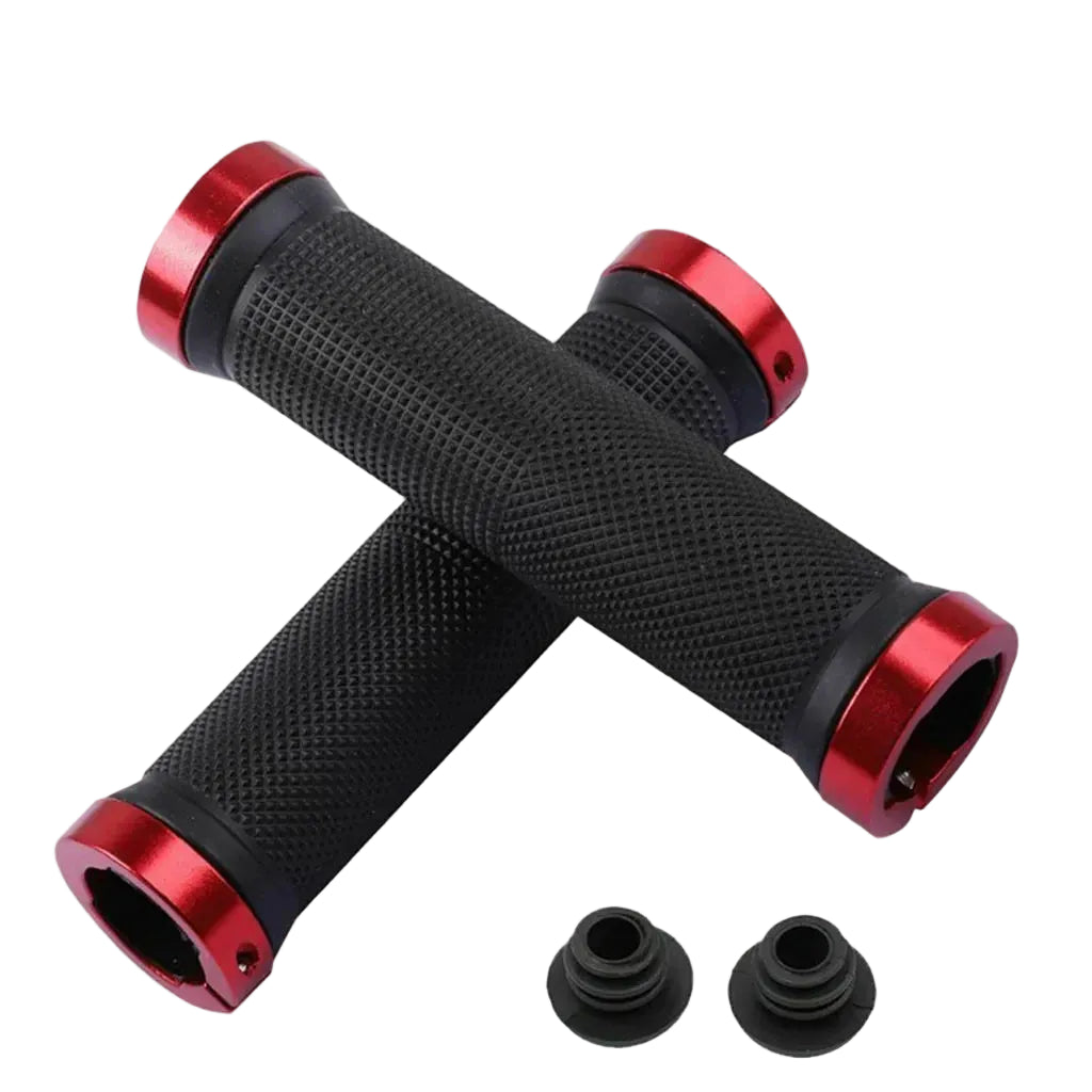 Tejesa 1 pair MTB BMX Road Cycling Handlebar Grips Anti-Skid Rubber Bicycle Grips Mountain Bike Lock On Bicycle Handlebars End Grips