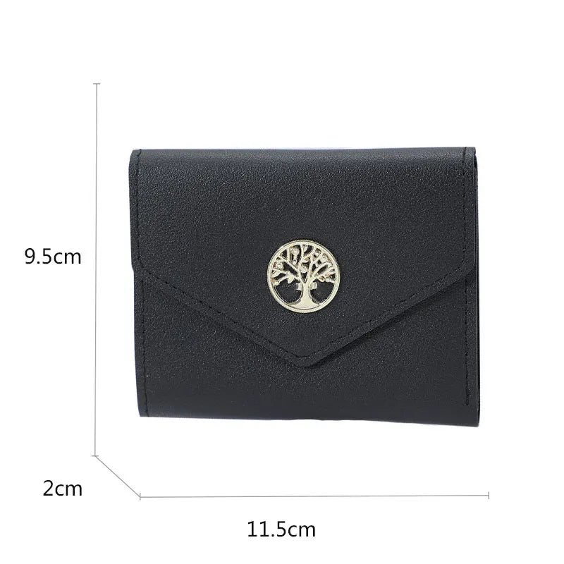 Free Name Engraving Women Wallets Simple Short Card Holder Cute Female Purses Photo Holder Small Women's Wallet Money Clips
