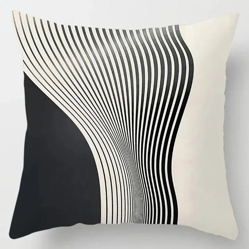 Hemasa 4Pcs Decorative Pillow Bedroom Sofa Car Cushion Cover Abstract Line Pattern Series Throw Pillow