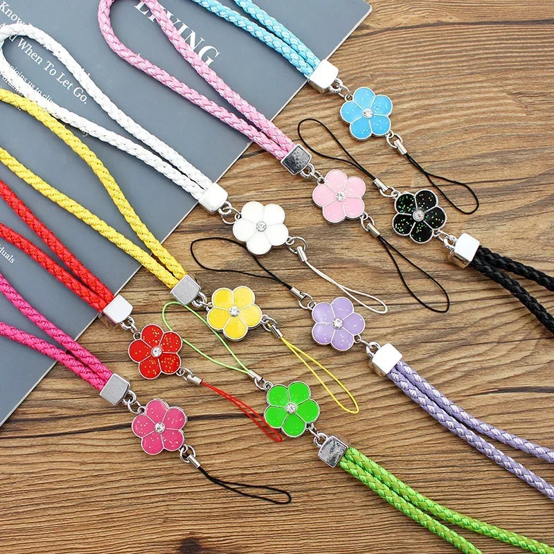 Tejesa Small Flower Phone Straps Mobile Phone Lanyard  for USB ID/ Card Keychain ,for IPhone