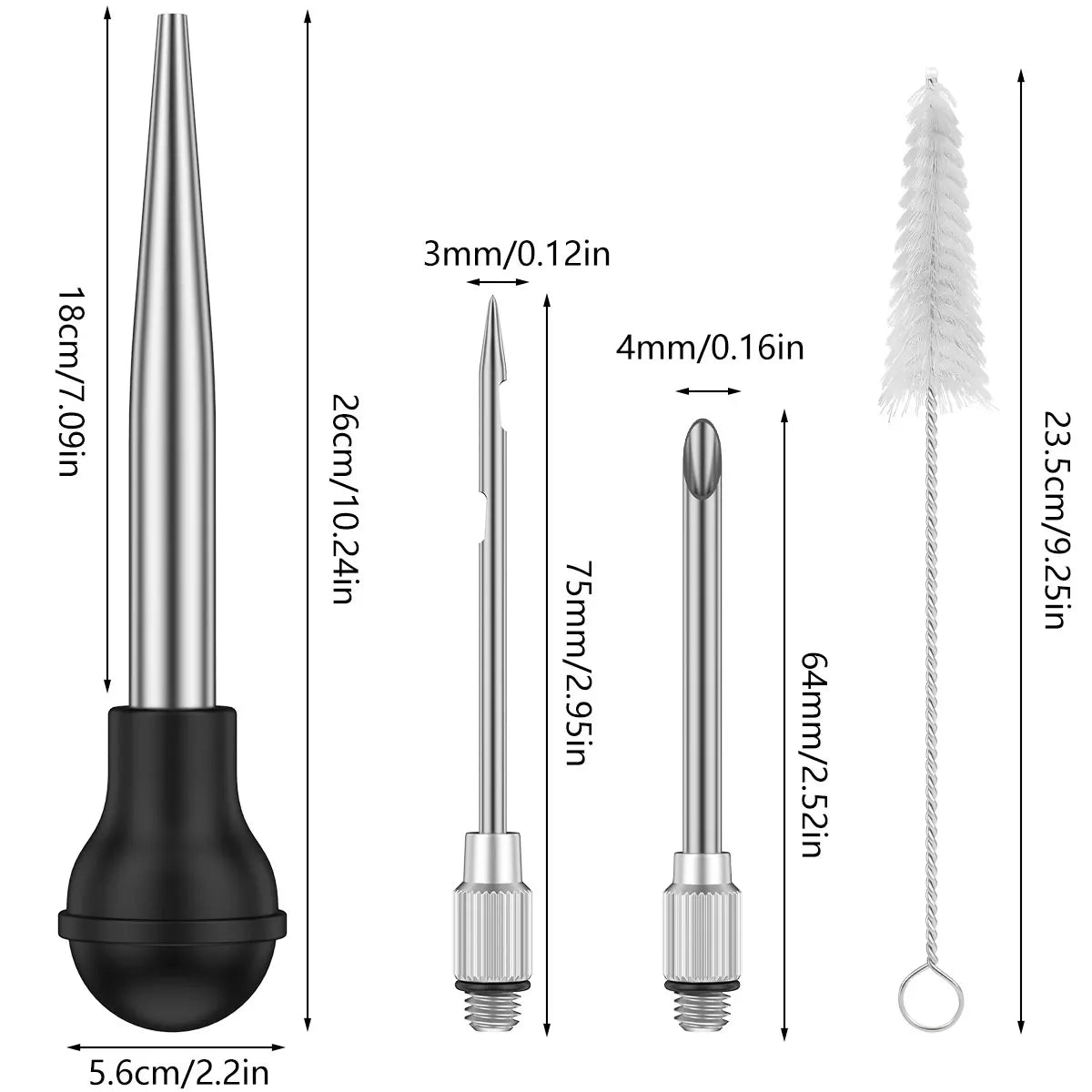 Seasoning Sauce Injection Pump BBQ Meat Syringe Turkey Chicken Squirt for Home Kitchen Cooking Marinade Tool Injection Dropper