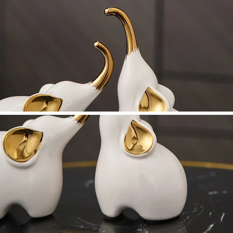 Resin Elephant Crafts for Living Room, Home Furnishings, Simple and Modern Decorations, Home Furnishings, Wine Cabinet