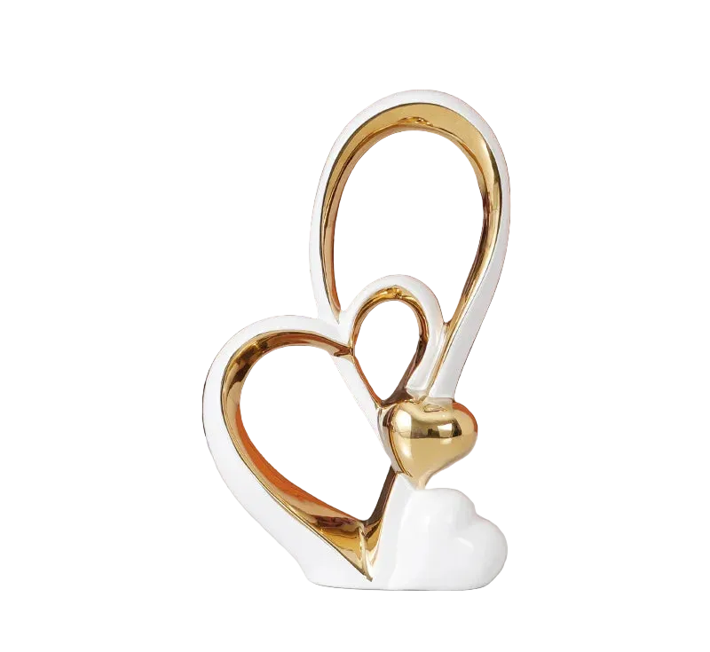 Tejesa Heart-Shaped Modern Minimalist Decor - Luxury Home Accent for Living Room, Entryway, Wine Bar & TV Cabinet