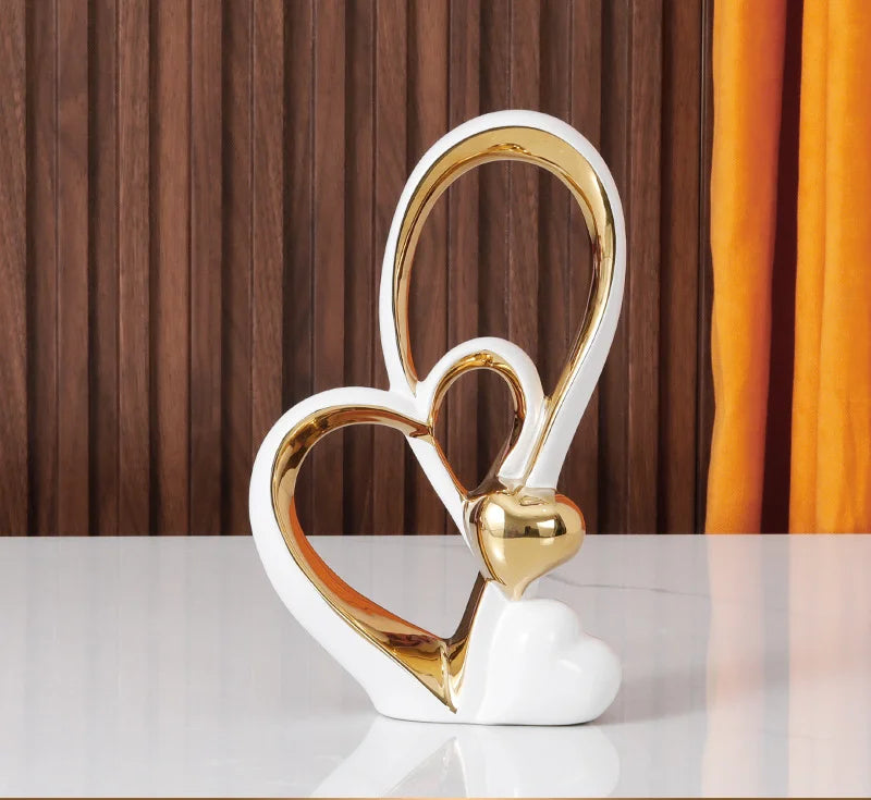 Tejesa Heart-Shaped Modern Minimalist Decor - Luxury Home Accent for Living Room, Entryway, Wine Bar & TV Cabinet