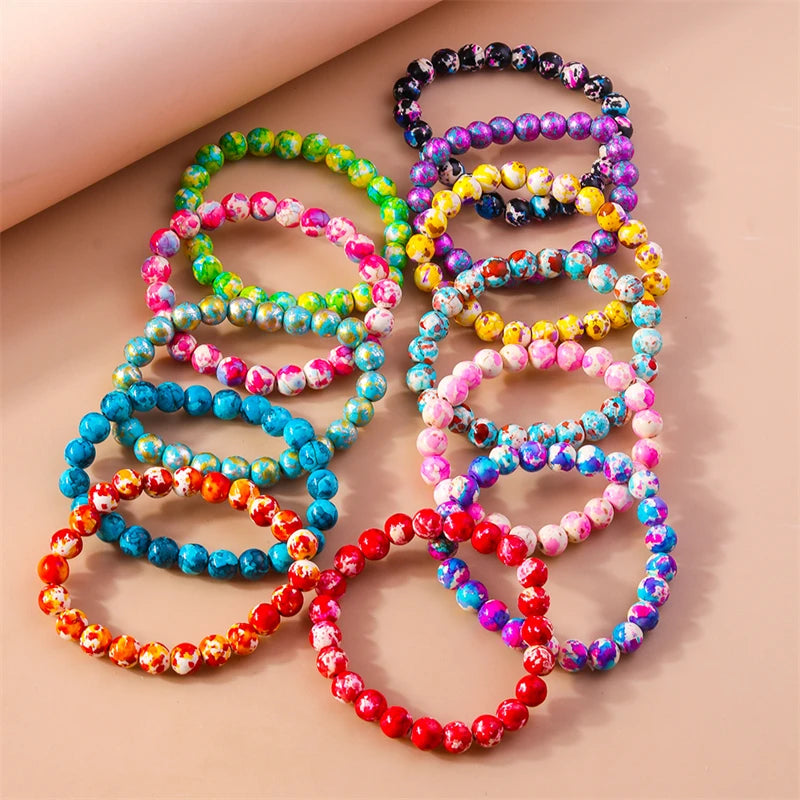 Hemasa Fashion Colorful Handmade Beads Bracelet for Women Girls Party Holiday Jewelry Gifts