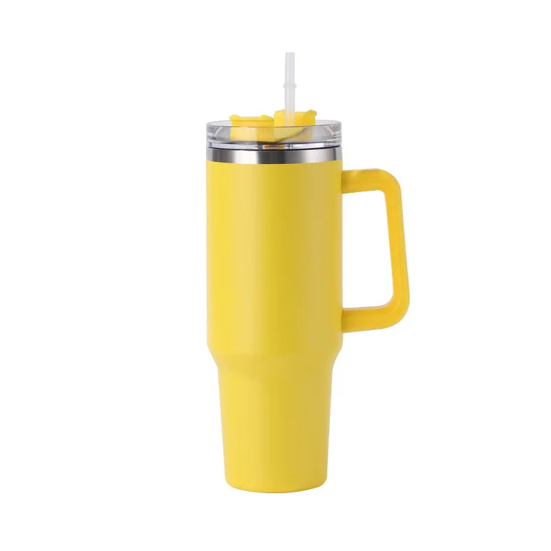 Hemasa 40oz Stainless Steel Insulated Water Bottle With Handle Drinking Cups Keeps Cold Tumbler With Lid Straw Mug for Summer Outdoor