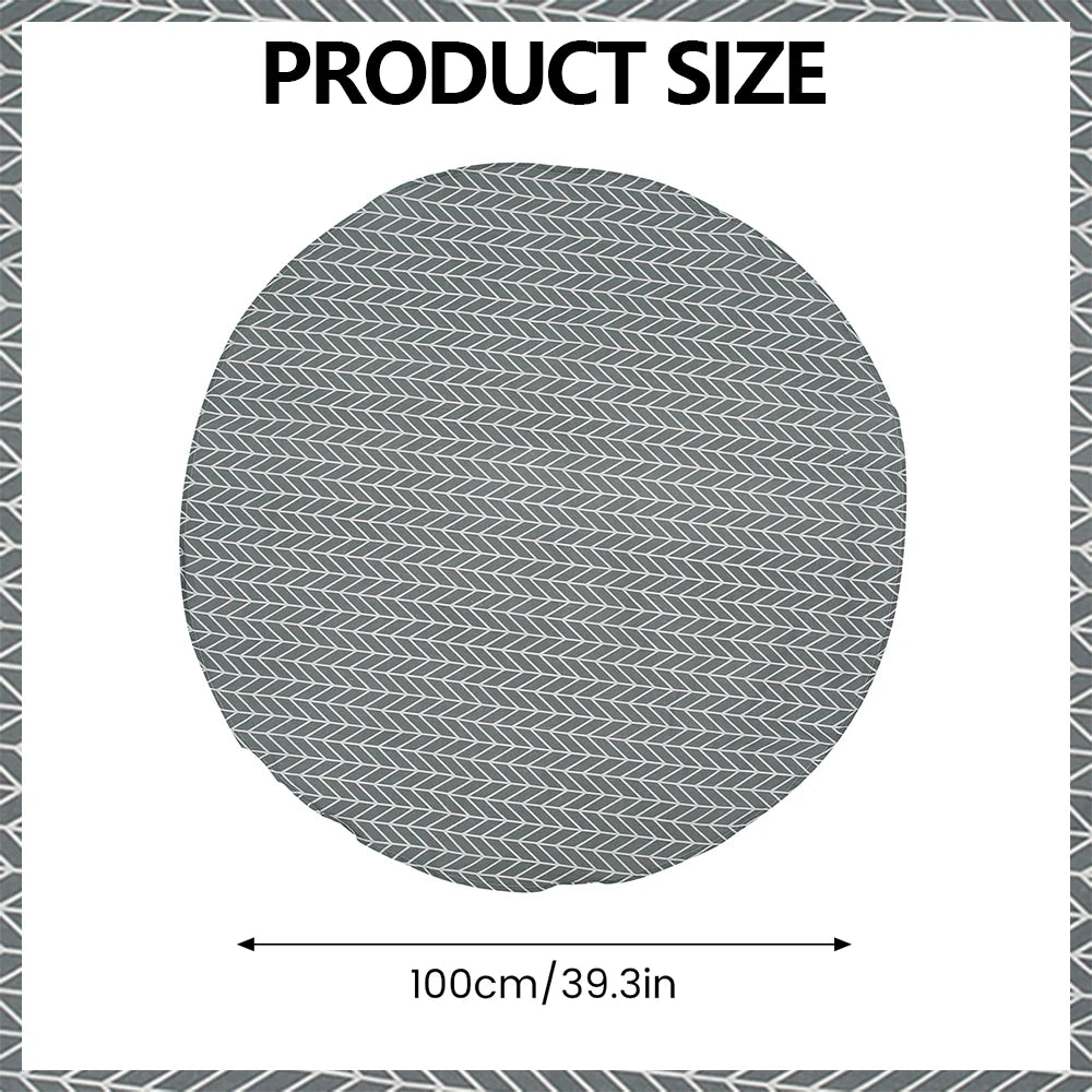 Round Tablecloth 47/59/39 Inch Linen Dining Room Table Cover Washable Table Cloth Decorative Table Cover for Indoor and Outdoor