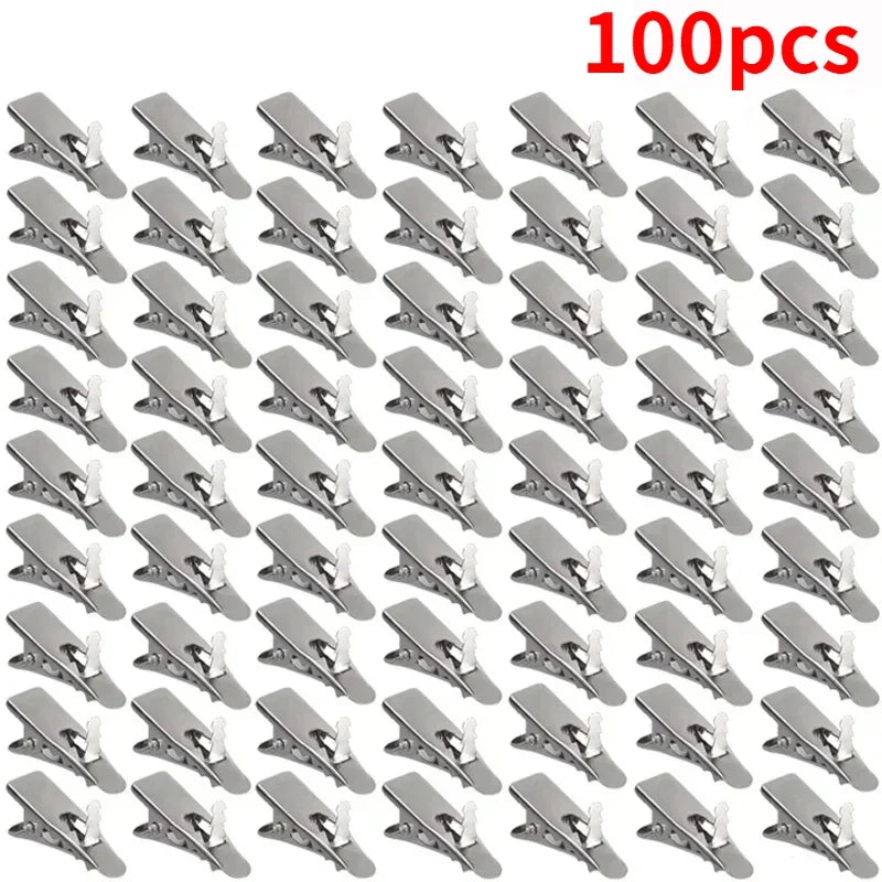 Mini Christmas Flowers Fixed Clips Xmas Tree Flower Metal Fixing Clip for New Year Navidad Noel Wreath Party Decoration Supplies