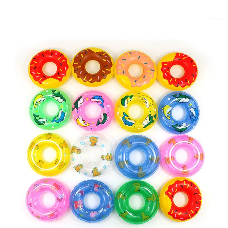 Hemasa 20PCS inflatable mini  Donut swimming rings water games /swimming ring toys