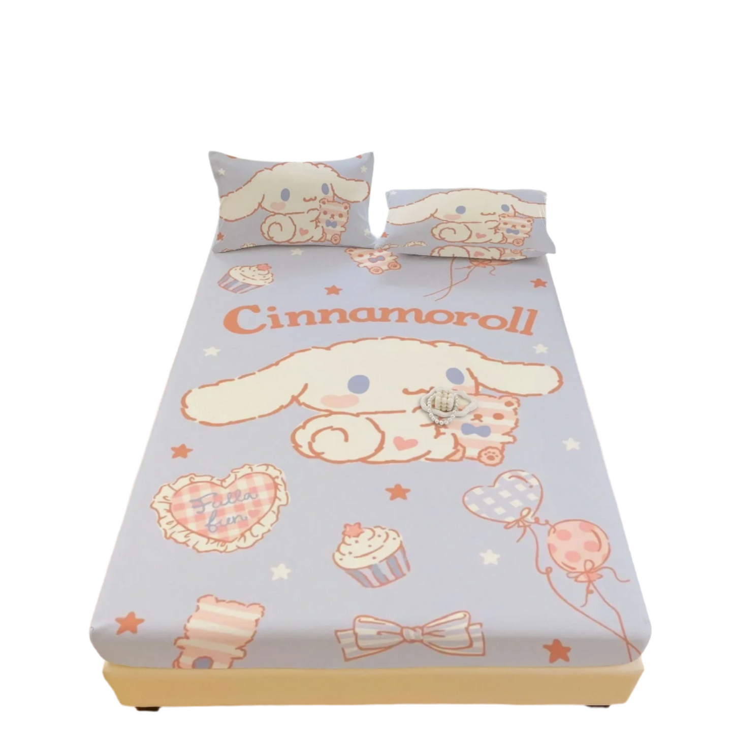 Hemasa  Bed Mattress Cover Cute Cartoon Painted Bed Linen Fitted Sheet For Kids Adult Single Double Size