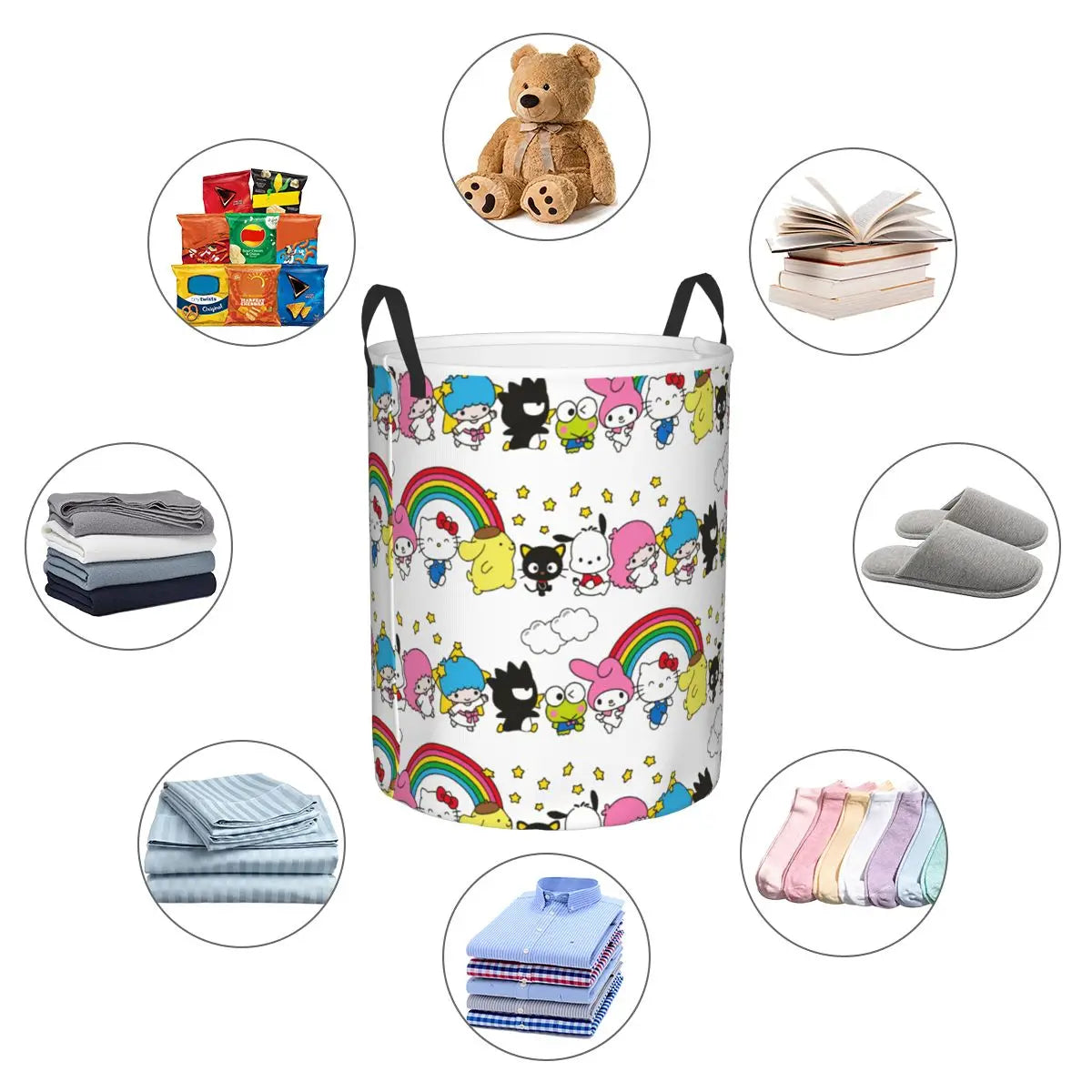 Hemasa  Laundry Basket Foldable Large Capacity Clothes Storage Bin Baby Hamper