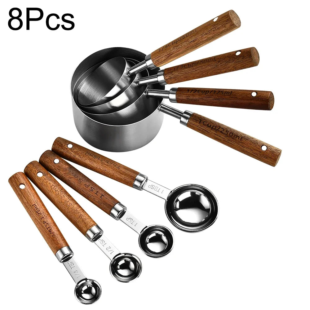 Hemasa 8Pcs Stainless Steel Multifunctional Measuring Spoon Set