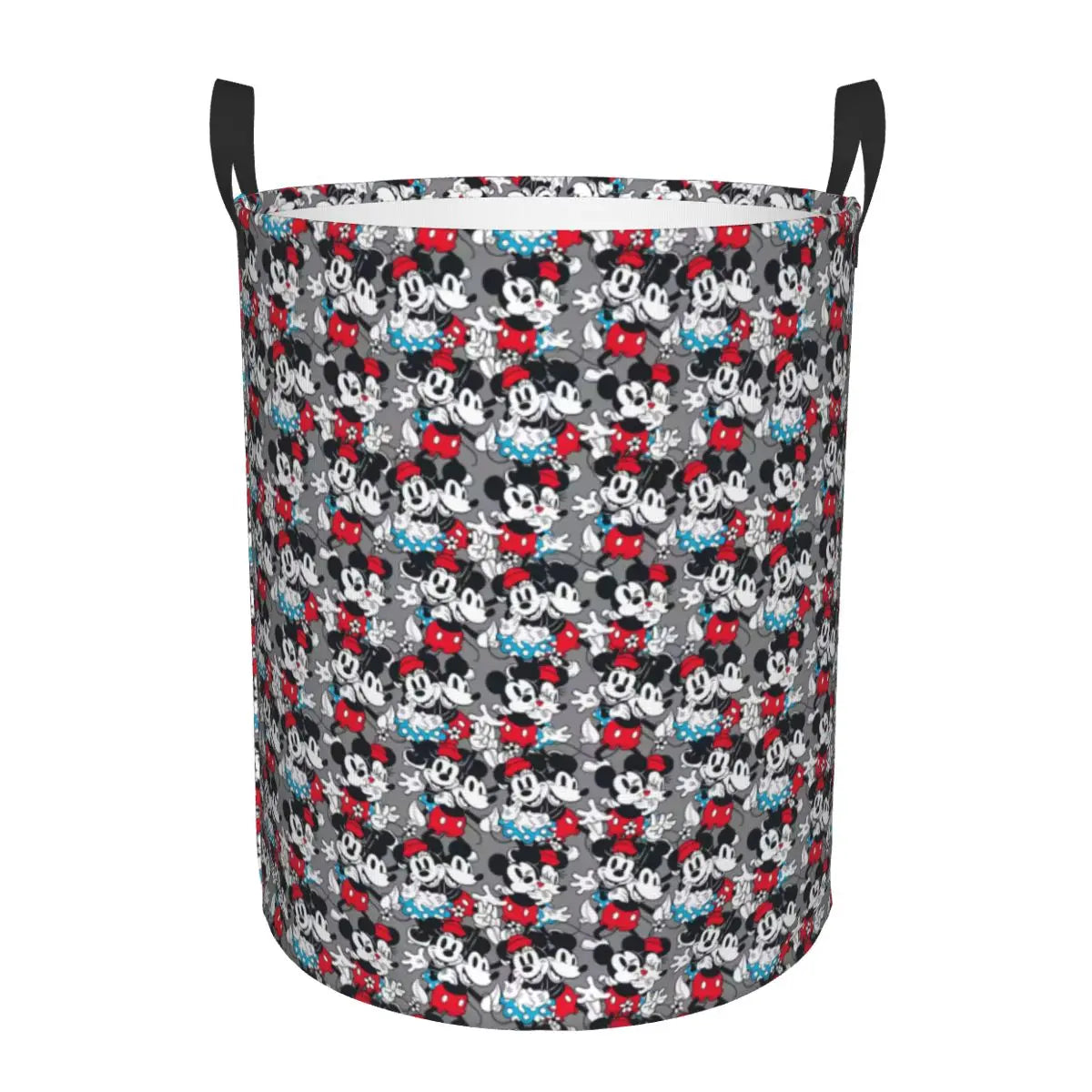 Tejesa  Mickey Mouse Cartoon Pattern Laundry Basket Collapsible Clothes Hamper for Nursery Kids Toys Storage Bin