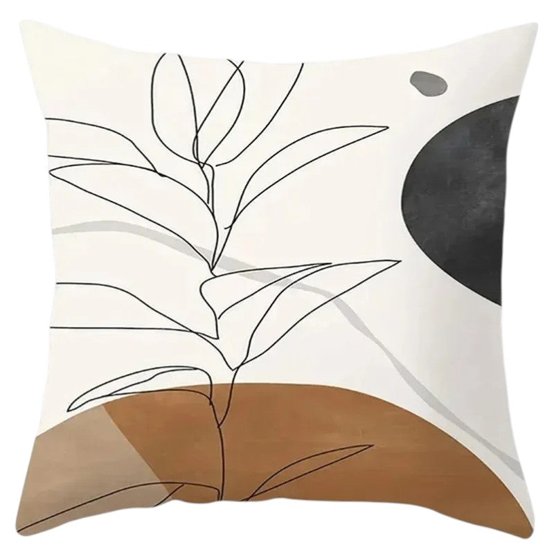 Hemasa 4Pcs Decorative Pillow Bedroom Sofa Car Cushion Cover Abstract Line Pattern Series Throw Pillow