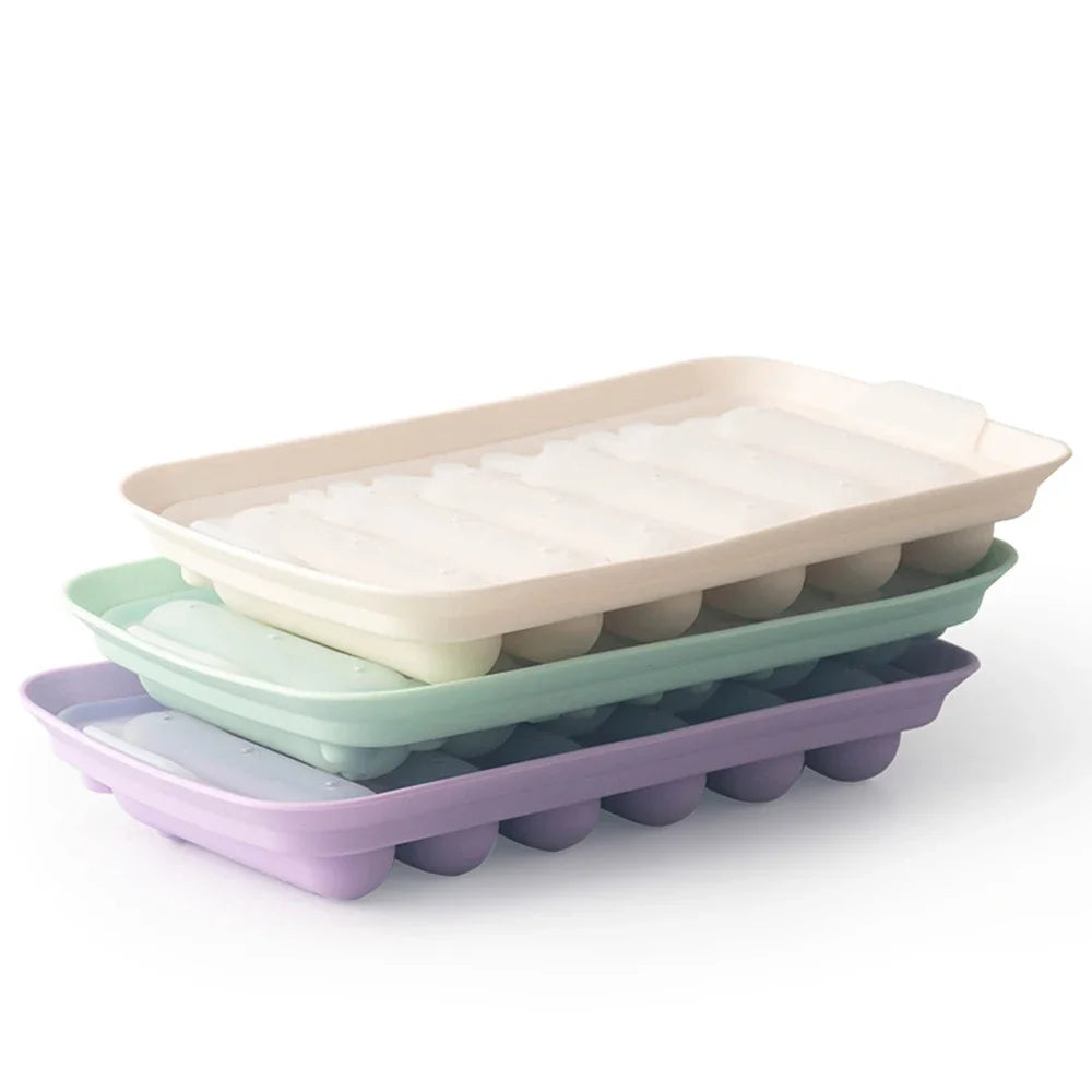 Hemasa  2 Pcs  Sausage Maker Mould 6 Grids /Silicone  Hot Dog Making Moulds With Lid