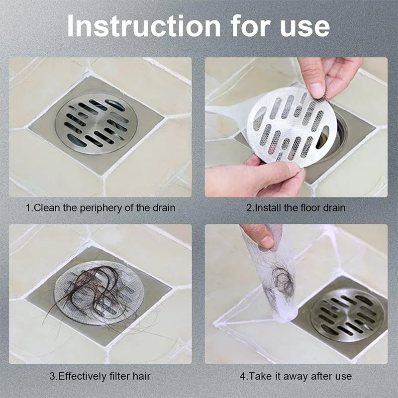 1000-30Pcs Disposable Sink Filter Anti-blocking Sink Strainer Sewer Mesh Garbage Bags Cleaning Strainer Net For Kitchen Bathroom
