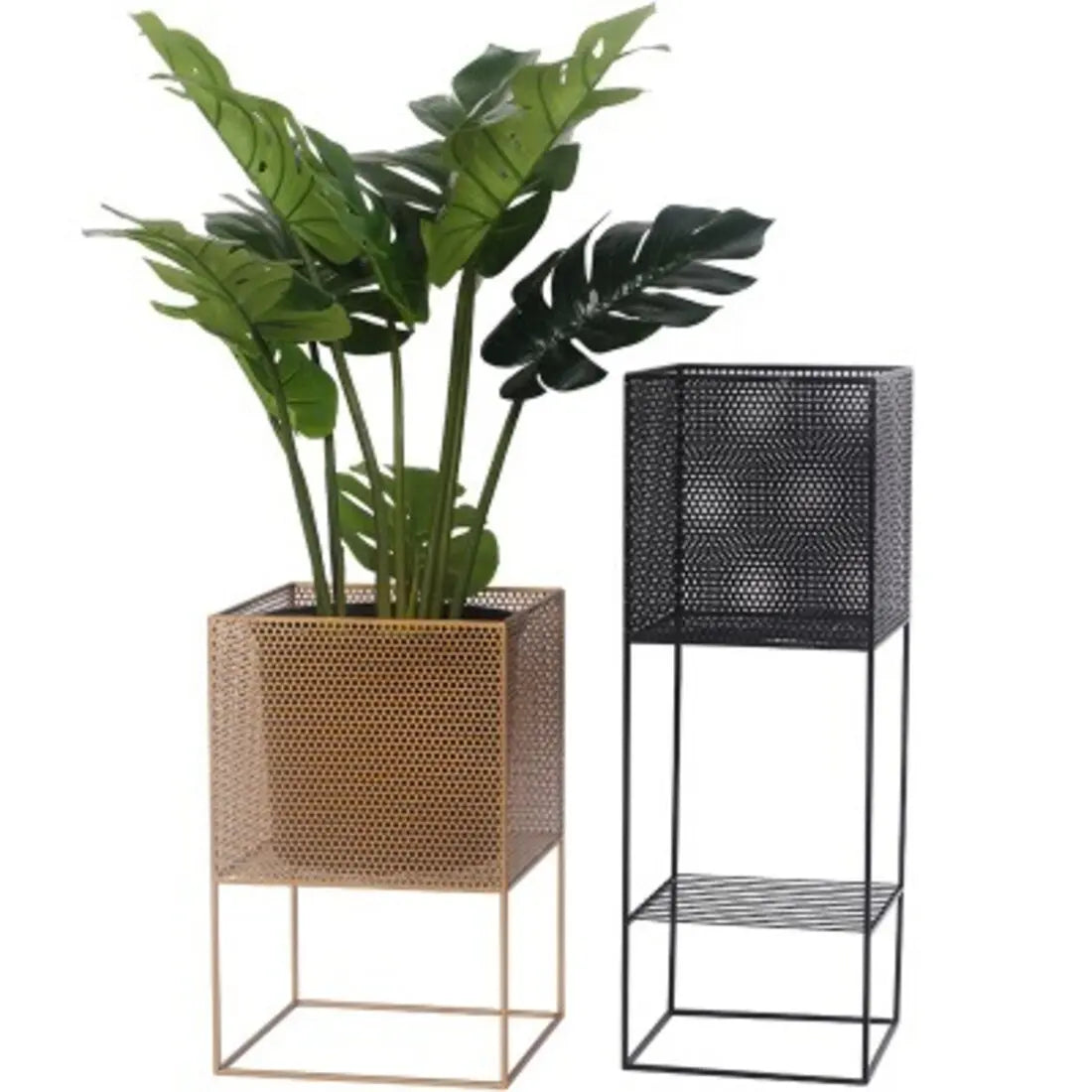 Plant Pot Modern Metal Planter Living Room Decorative Plant Stand Garden Planter