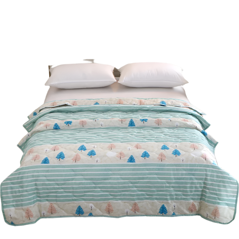 Hemasa Quilted summer single double bed light Printed quilt core Air conditioning quilting twin queen size duvet Thin plaid comforter