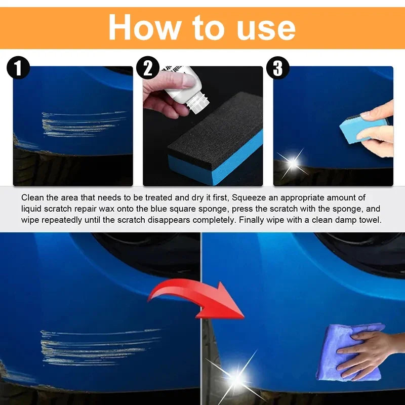 Hemasa Car Scratch Remover Paint Care Tools Auto Swirl Remover Scratches Repair Polishing Auto Body Grinding Compound Anti Scratch Wax