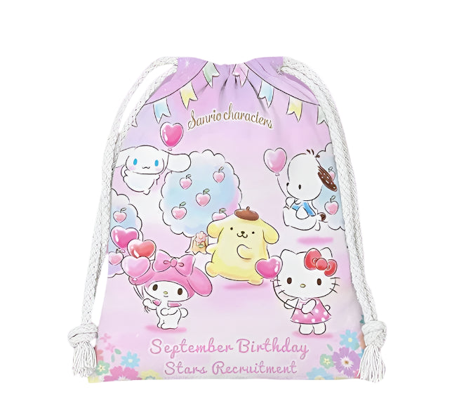 Hemasa drawstring hello kitty cartoon small bag storage bag