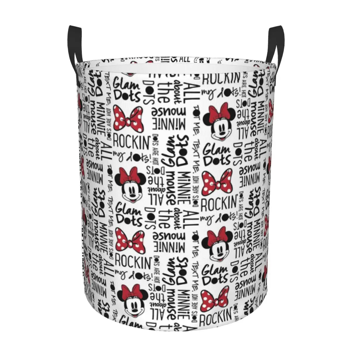 Tejesa  Mickey Mouse Cartoon Pattern Laundry Basket Collapsible Clothes Hamper for Nursery Kids Toys Storage Bin