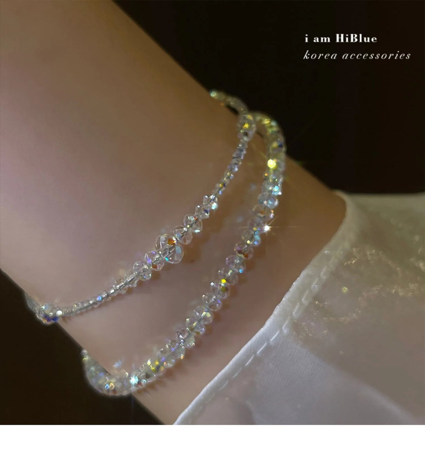 Hemasa 4pcs   Small Daisy Flower Pendant  Faux Pearl Bracelet Set for Women