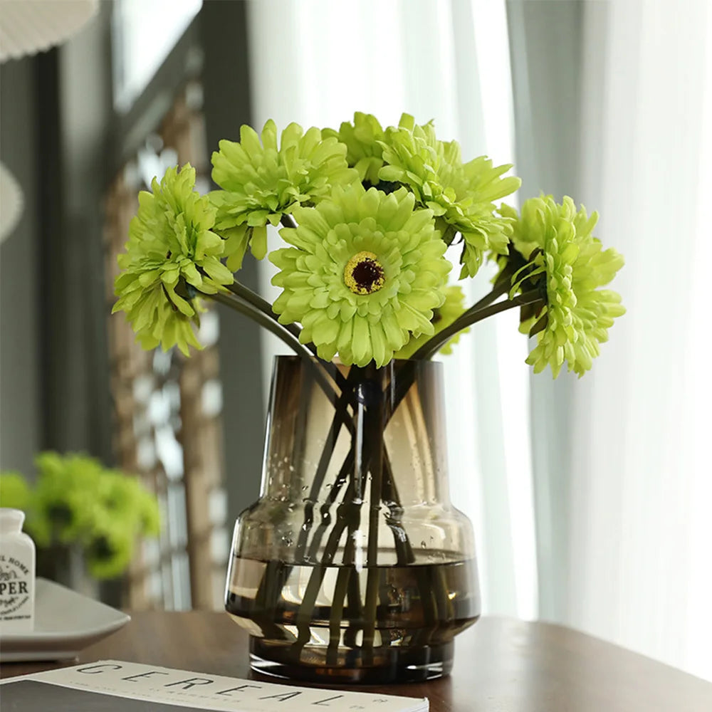 Hemasa 5/10PC Artificial Silk Gerbera Home Decoration Flower Heads Daisy for Wedding Holding Simulation Flowers Garden Home Decoration