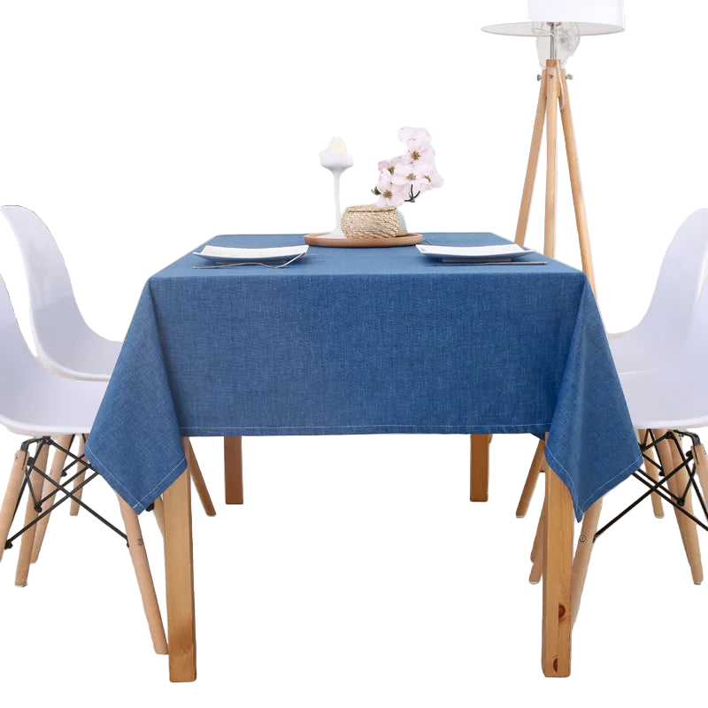 Tejesa Faux Linen Tablecloths Rectangle Washable Table Cloths Wrinkle Stain Resistant Table Cover Cloth for Kitchen Dining Room JAF040