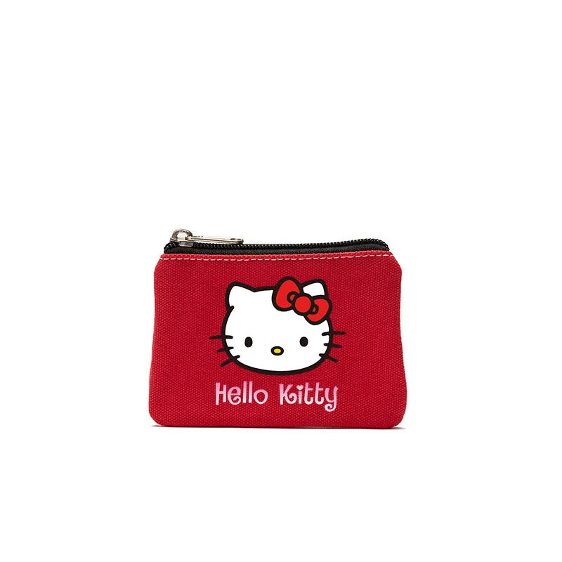 Cartoon Hellos Kittys Coin Purse Canvas Bag Card Bag Simple Fabric Coin Small Bag Cotton Storage Bags for Children's Gifts