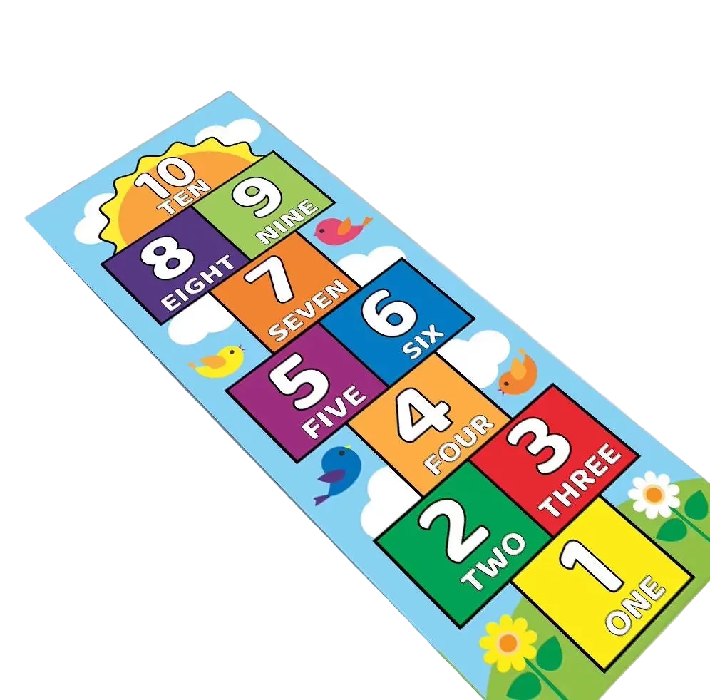 Tejesa Children's Room Kindergarten Cartoon Game Jumping House Grid Carpet Bedroom Bedside Carpet Girls' Puzzle Anti slip Floor Mat