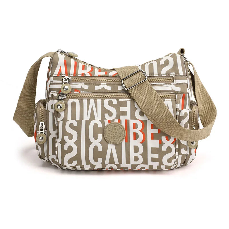Printing Shoulder Bags for Women Waterproof Crossbody Casual Multifunction Shopping Handbag Large Capacity Messenger Bag Female