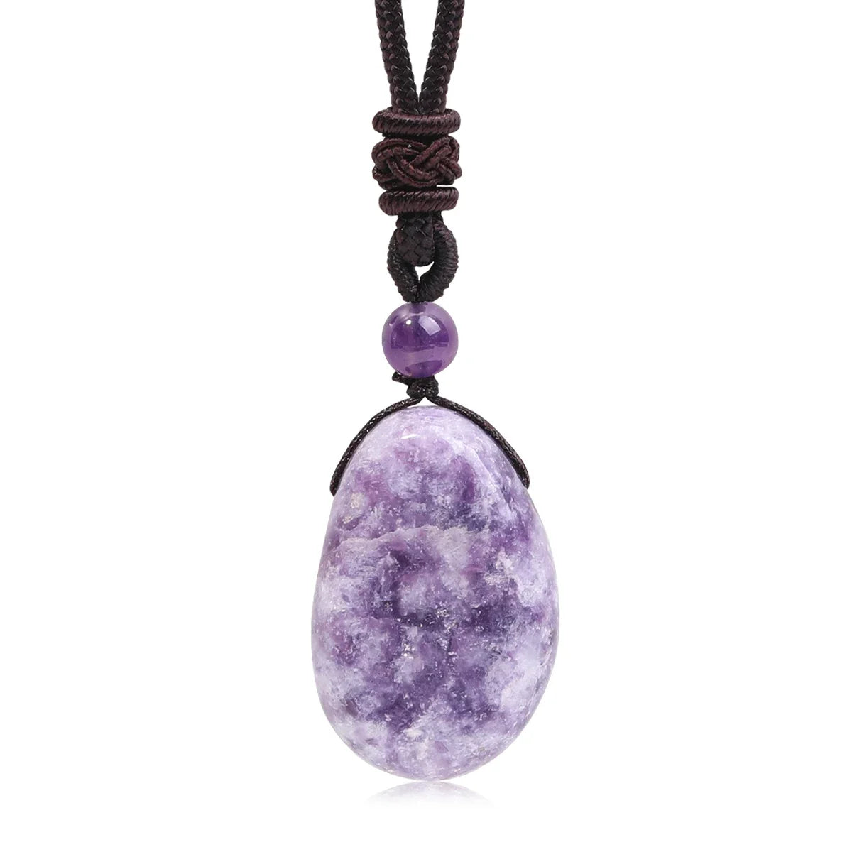 Hemasa Natural Gemstone Amethyst Rose Quartz Clear Quartz Necklace Pendants For Men And Women Health Wealth jewelry