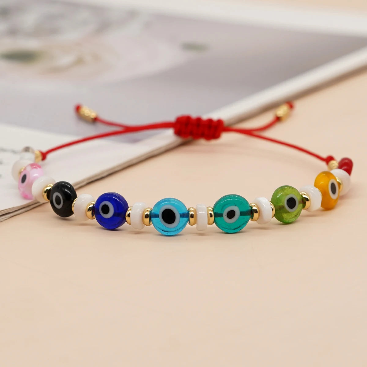 GO2BOHO New Turkish Evil Eye Beads Bracelet Handmade Trendy Friendship Bracelets for Women