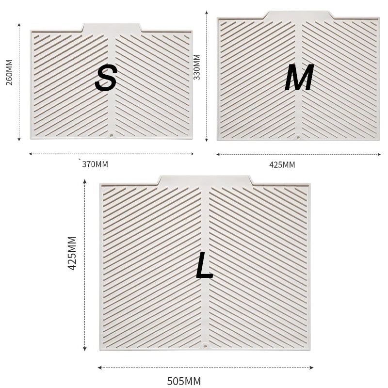 1Pc Silicone Drain Pad Ideal Drying Mat Pots Dish Drain Mat For Kitchen Tableware Non-slip Mats Anti-scald Coaster Kitchen Tools