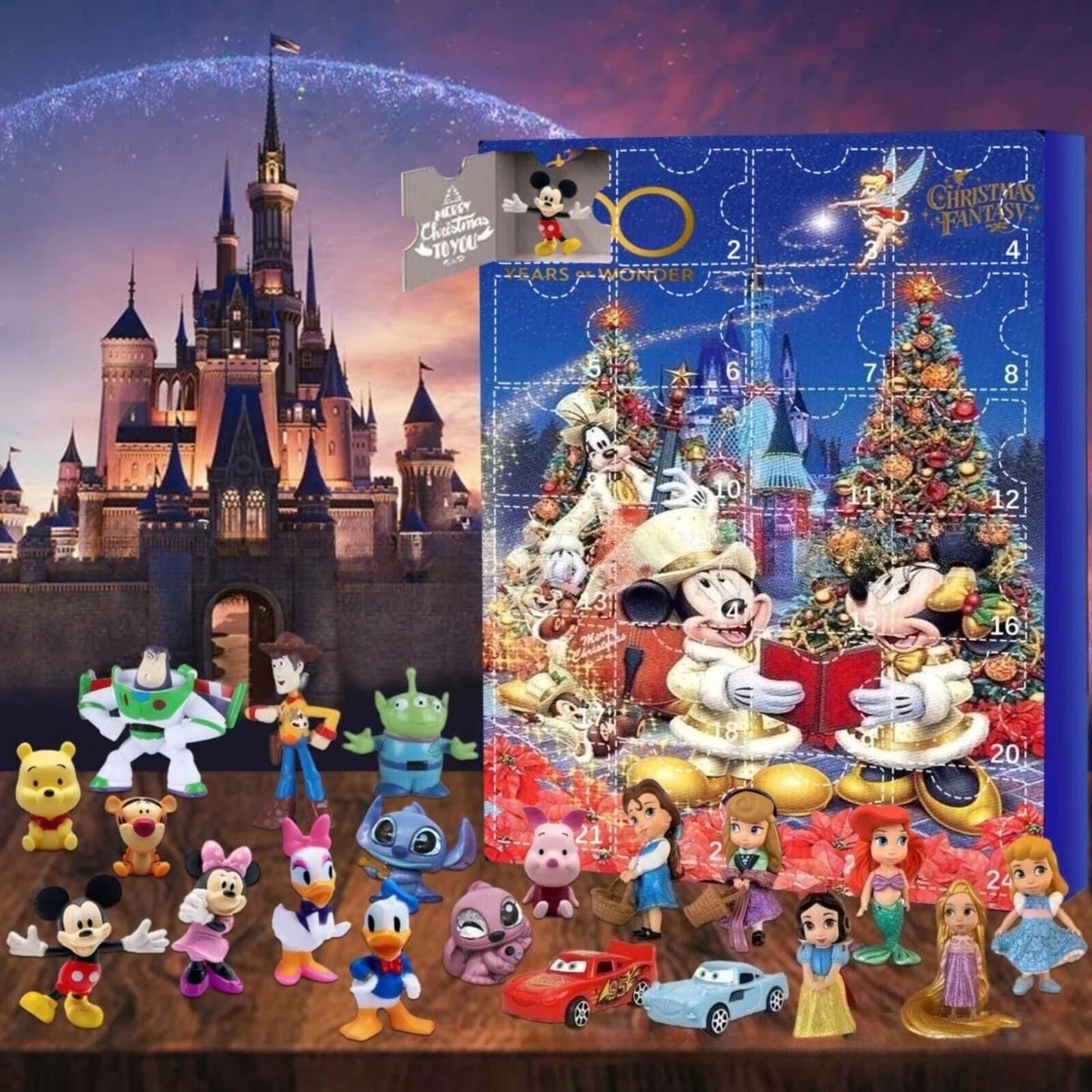 Tejesa Advent Calendar Cartoon Doll Christmas Decorative Gifts New Year 24 Days Countdown Surprise Blind Box