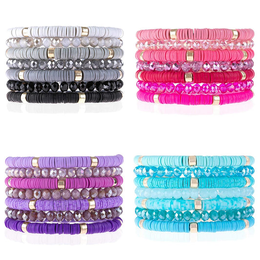 Hemasa   Set of 7 Polymer Clay Beads  Bracelet
