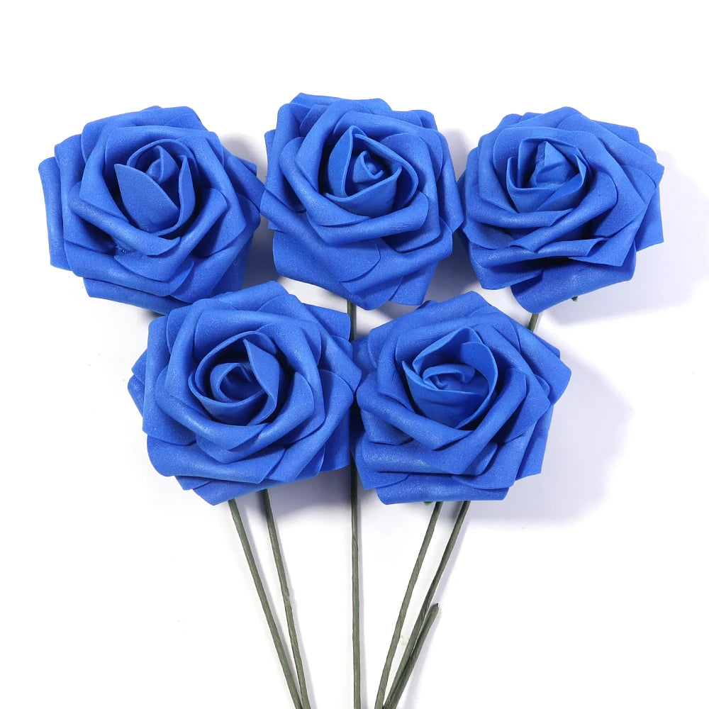 Tejesa 5/10/20Pcs Artificial Foam Rose Flowers 7.5cm PE Simulation Roses Fake Flower Bouquet for DIY Home Wedding Party Dceor Material