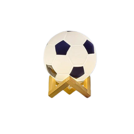 Hemasa Modern Glass Football Table Lamps for Living Room Bedroom Football Desk Lamp Children's Room Home Decor Led Night Light Fixtures