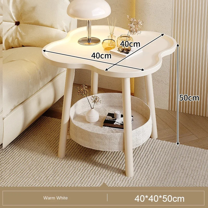 H2O Four-leaf Clover Sofa Side Several Bedroom Small Table Living Room Storage Table Creative Balcony Double Layer Coffee Table