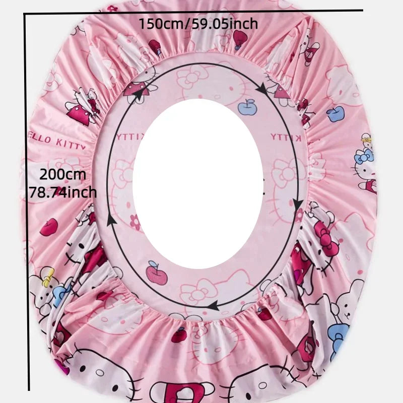 Hemasa Hello Kitty Fitted Sheets / Mattress Protector Anti-slip Fitted Sheets