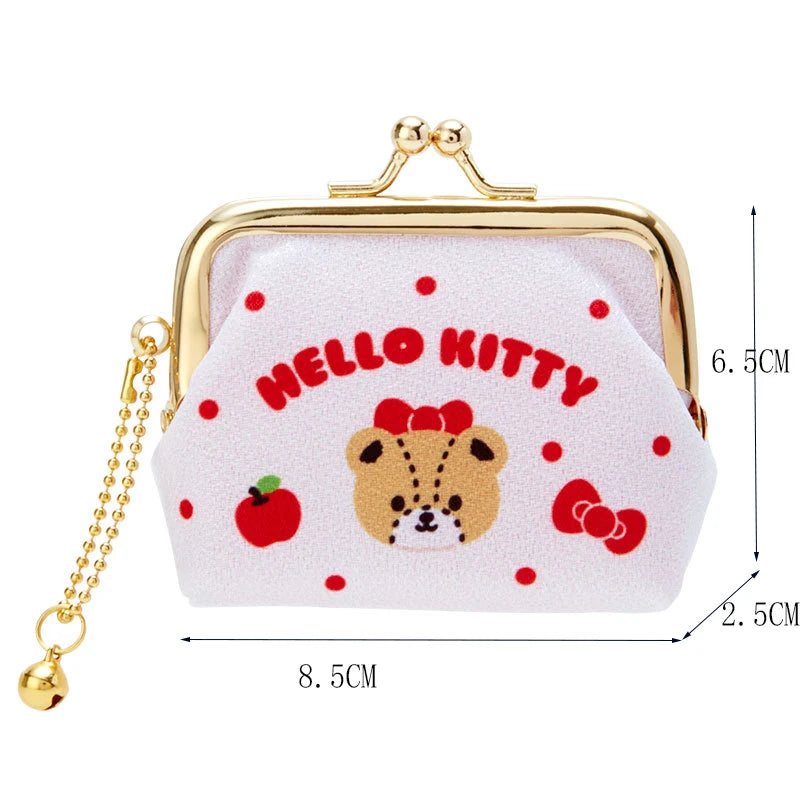 Hello Kitty Coin Purse Creative Small Wallet Wholesale Mini Purses My Melody Kuromi Keychain Wallet Lipstick Purse Kawaii Clutch