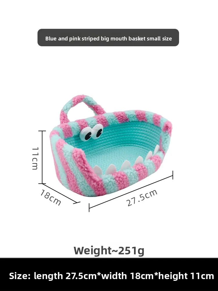 Tejesa Dopne Cotton Tead Woven Storage Basket Cute Living Room Sna Miscellaneous Goods Storage Box Bedroom Cosmetic Organizer...