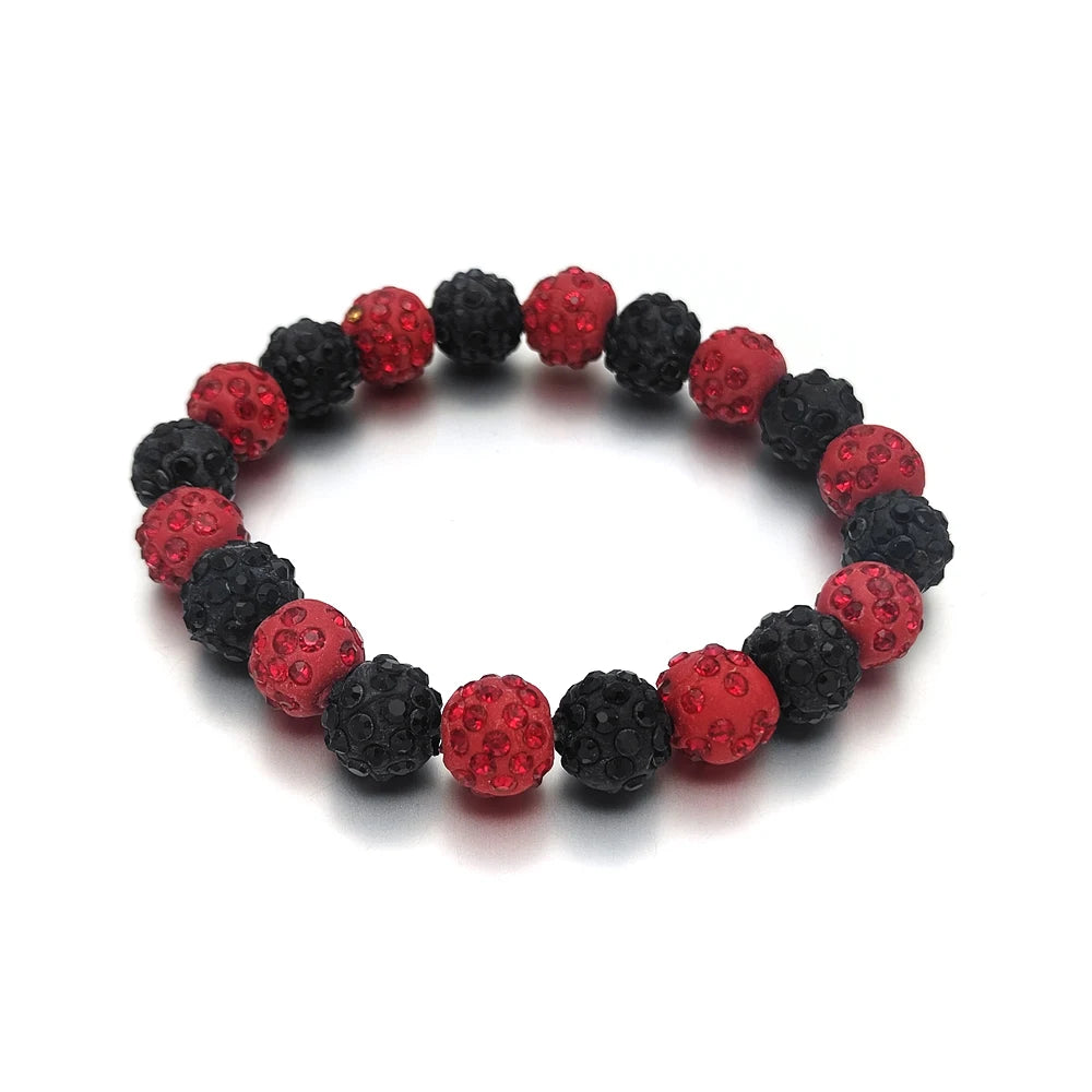 Hemasa pave disco ball beads stretchable bracelets / Bangle For Women Gift