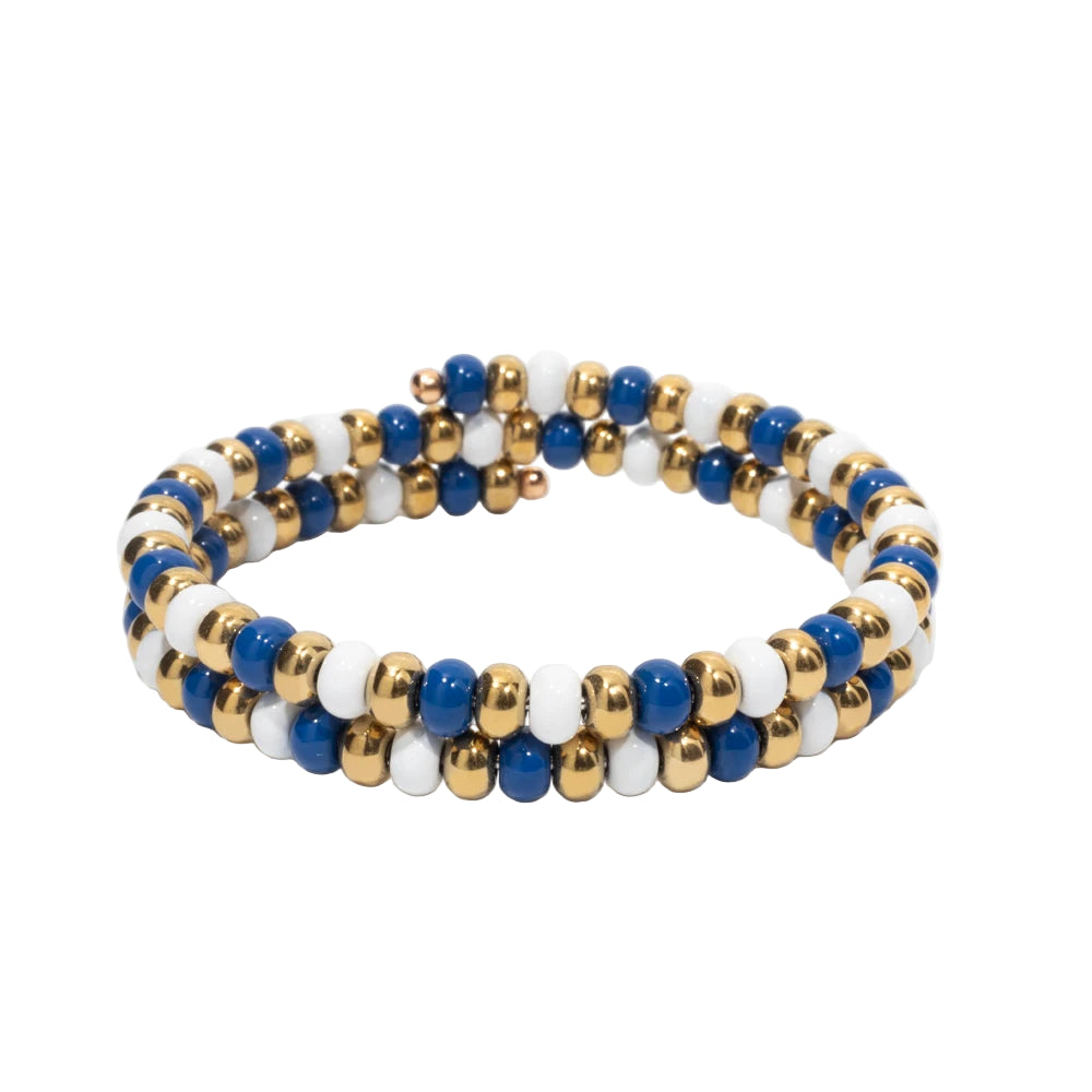 Tejesa 5X6mm Tube Beads Circle Enamel Bangle For Women Beaded Colorful Beads Boho Hand Accessory